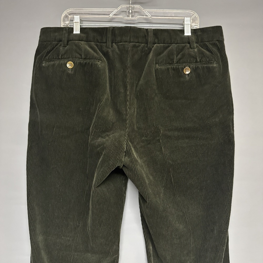 Meyer  Bonn LUXURY Corduroy Pants EU 54 Men's 38x32 Dark Green Pleated - Picture 4 of 10